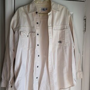Calvin Klein Off-White Denim Shirt